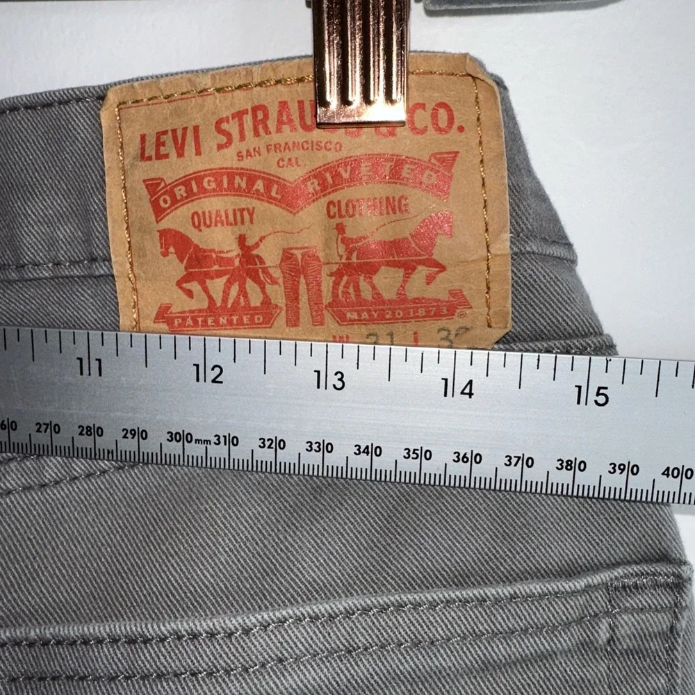 Levis 513 Jeans Mens‎ 31x30 Gray Denim Stretch